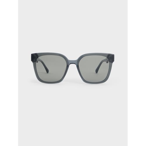 Charles Keith Freya Square Thick-Frame Sunglasses for Women
