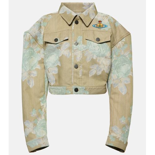 Vivienne Westwood Floral Cropped Denim Jacket for ผู้หญิง