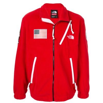 Buy Supreme X The North Face Expedition Trans Antarctic Fleece Jacket Red At Goxip