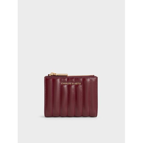 Charles Keith Apolline Textured Top-Zip Wallet for Women - Main Image
