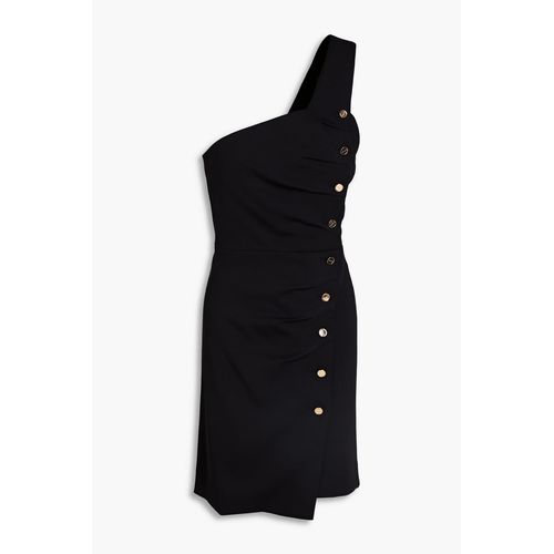 open lace back dress Sandro Scorpion fine knit mini dress with pleated detail