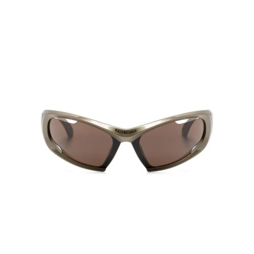 Balenciaga Eyewear Dynamo Oversize-Frame Sunglasses Gold