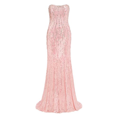 Jenny Packham Greta Sequin-Embellished Gown Brown for Women