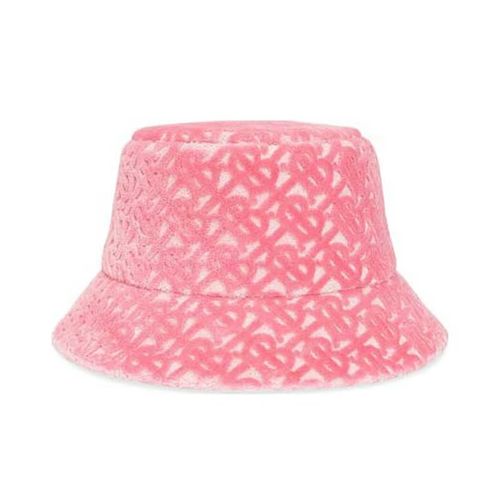 Burberry Monogram Velvet Bucket Hat Pink/Lime for Women