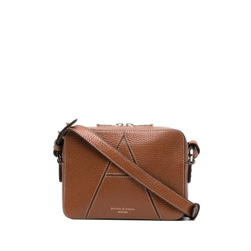 Aspinal Of London Embroidered-Logo Camera Bag Brown