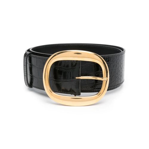 TOM FORD Crocodile-Embossed Belt Black for Women