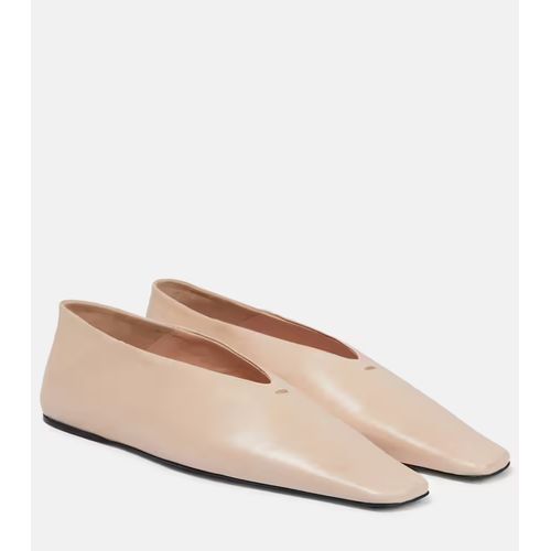 Jil Sander Metallic Leather Ballet Flats for Women