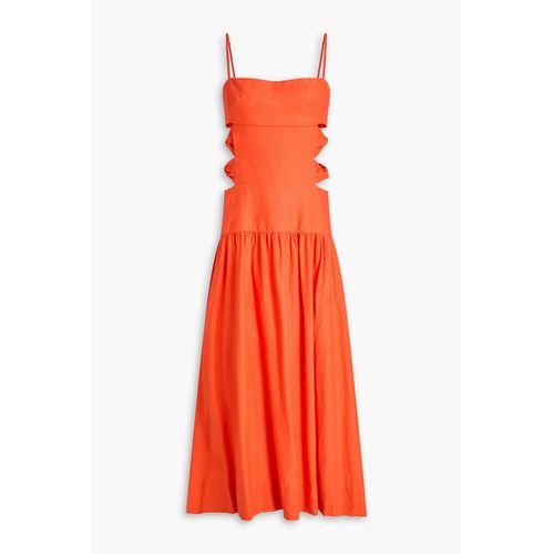 Farm Rio Chita Woodcut Green Maxi Dress - Exclusive for Women