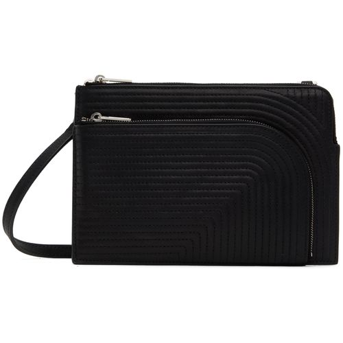 Rick Owens Black Sugar Calf Leather Club Pouch for Men