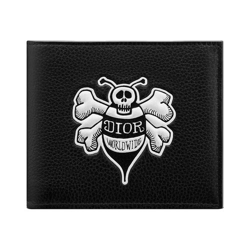 Dior And Shawn Wallet (8 Card Slot) Bee Black