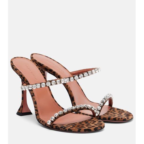 AMINA MUADDI Rosie Crystal-Embellished PVC Slingback Pumps