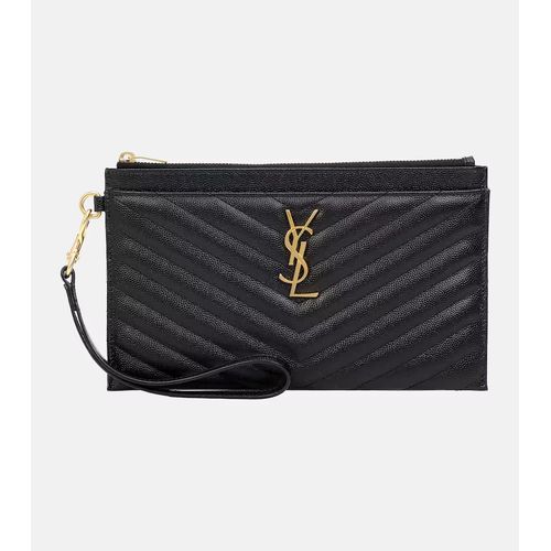 Mytheresa Saint Laurent Monogram Leather Pouch Cassandre Matelassé