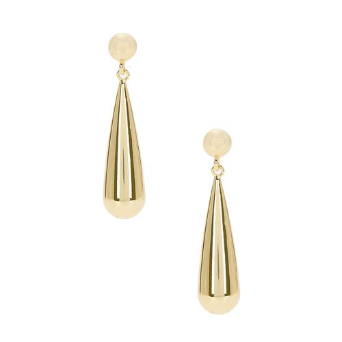 BaubleBar Dalilah Medium Tube Hoop Earrings In Metallic for - Main Image