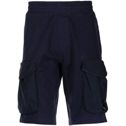 Company Lens-Detail Cotton Cargo Shorts Blue for Men