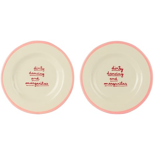 gifts for girlfriends Laetitia Rouget Pink & Red 'Dirty Dancing' Dessert Plate Set for Women