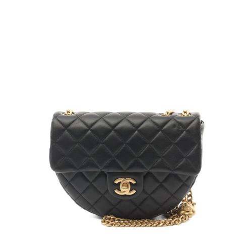 CHANEL Pre-Owned 2021s Matelassé Chain Shoulder Bag Black for Women