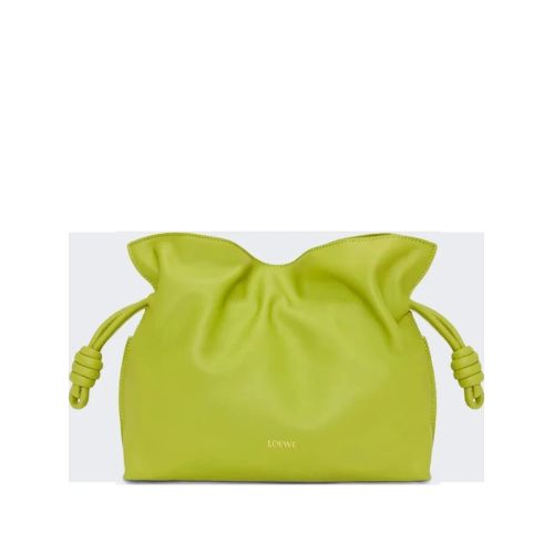 LOEWE Flamenco Mini Leather Clutch Tan for Women