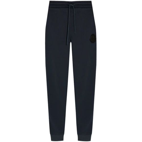 Moncler Logo Patch Track Pants Blue for Men