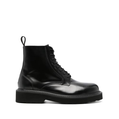 Kenzo Embossed-Logo Detail Boots Black for Men