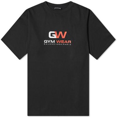 Buy Balenciaga Gym Work Logo Tee For Mens At Goxip
