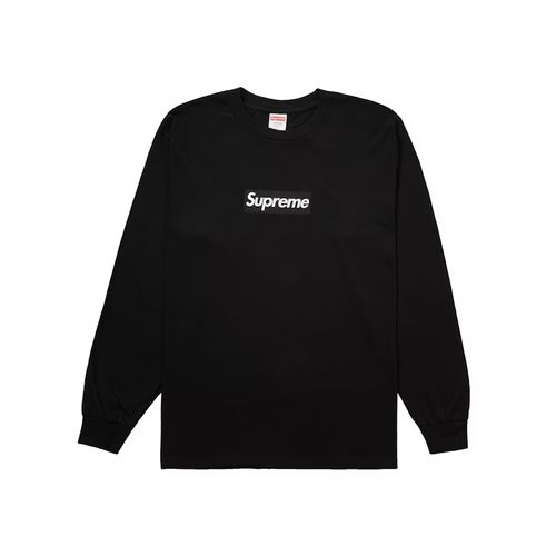 Supreme Box Logo L/S Tee Black for Men