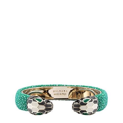 Bvlgari Leather Serpenti Forever Bangle