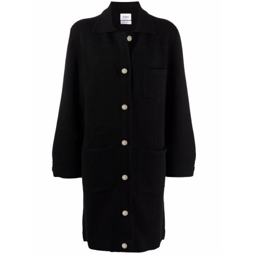 Barrie Single-Breasted Cashmere-Cotton Blend Coat Black for ผู้หญิง
