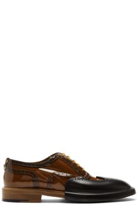 Buy Burberry Black And Brown Transparent Len Brogues At Goxip