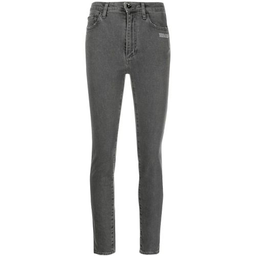 Farfetch Grey Off White Jeans Off White Diagonal New Arrivals Jeans