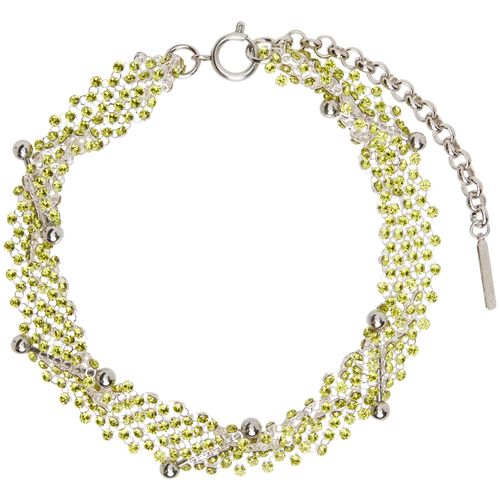 Justine Clenquet SSENSE Exclusive Silver Orange Acid Choker for