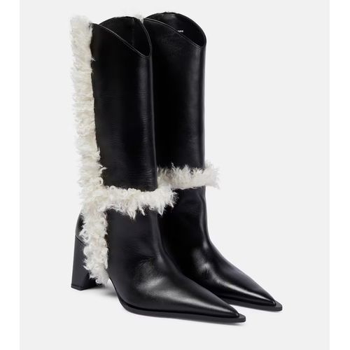 Coperni Square-Toe Boots Black for Women