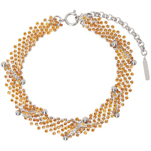 Justine Clenquet SSENSE Exclusive Silver Orange Acid Choker