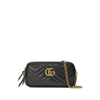 Gucci ladies gg marmont mini chain bag in black clearance