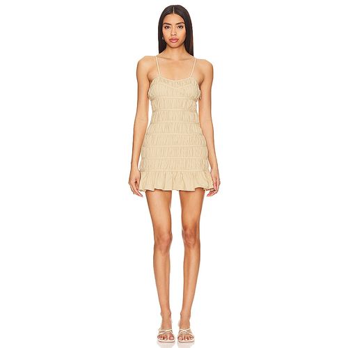ivory pearl midi dress HARRIET DRAPED PEARL BODYCON MIDI DRESS IN WHITE – AKIRA main image 1