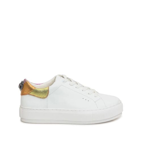 Kurt Geiger London Lexi Eagle-Emblem Metallic Leather Trainers for