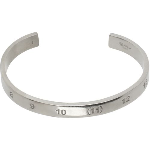 Maison Margiela Silver Numerical Cuff Bracelet for Men