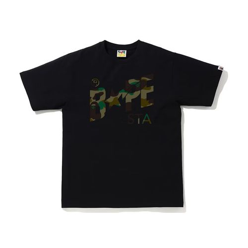 BAPE X Mastermind Japan Camo Logo Tee Black/Green for Men