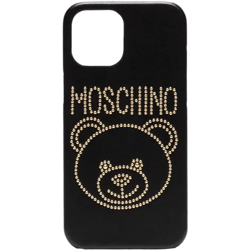 Moschino Studded Teddy Iphone 12 Pro Max Case Black For Women