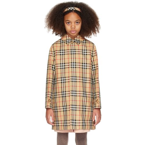 Burberry Kids Beige Check Reversible Coat - Main Image