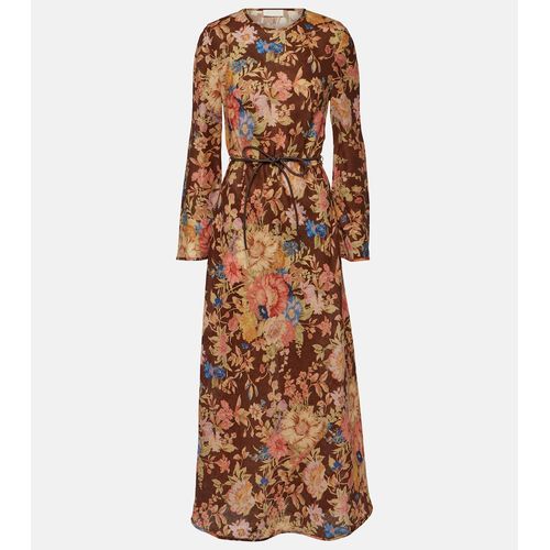 Zimmermann August Floral Linen Maxi Dress for Women