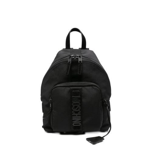 Moschino Logo-Plaque Backpack Black for Men