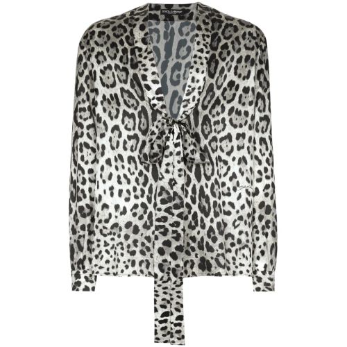 Dolce Gabbana Leopard-Print Shirt Brown for Men