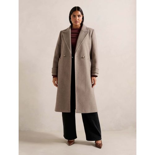 Forever New Women'S Penelope Curve Plus Size DB Coat In Maple