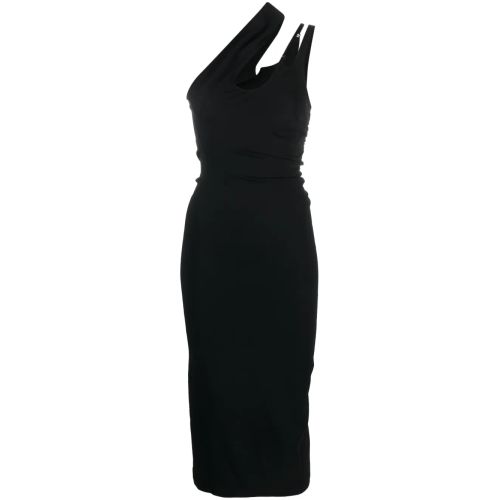 mugler dress black Mugler Body Shaping Illusion Dress