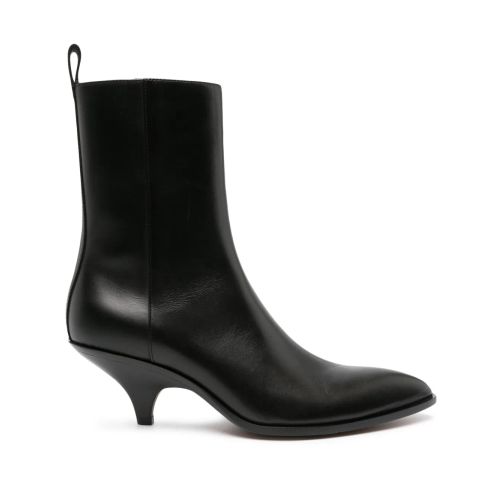Bally 18mm Pointed-Toe Leather Boots Black for Women