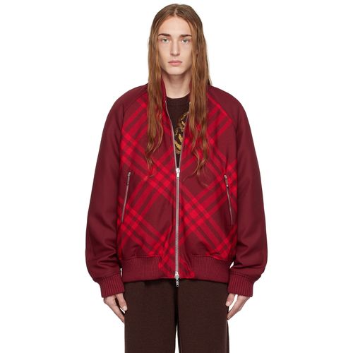 Burberry Red Reversible Bomber Jacket for Men