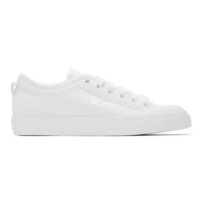Buy Adidas Originals White Nizza Trefoil Sneakers At Goxip