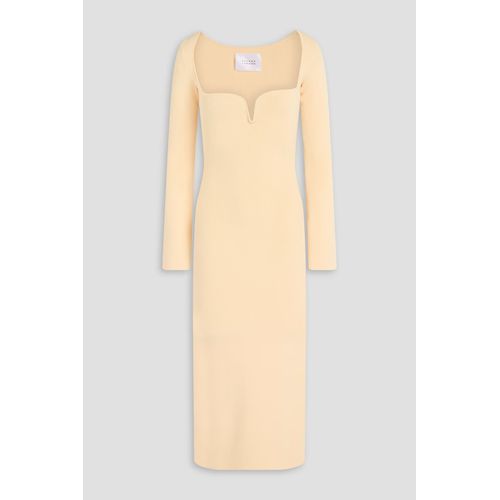Galvan London - Globe Wave Embellished Ribbed-Knit Midi Dress - Red - M for  Women