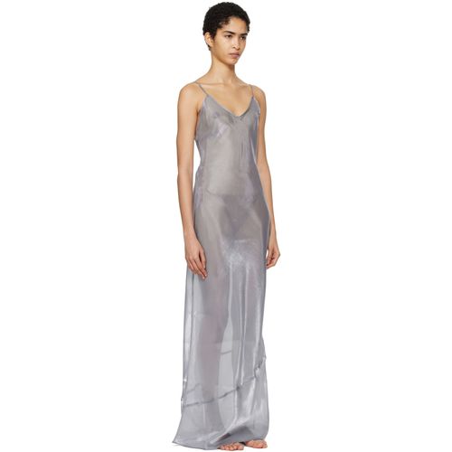 SKIMS Silver Liquid Organza Cami Long Maxi Dress for Women