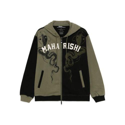 Maharishi Cobra Zipped Hoodie Green for ผู้ชาย - Main Image